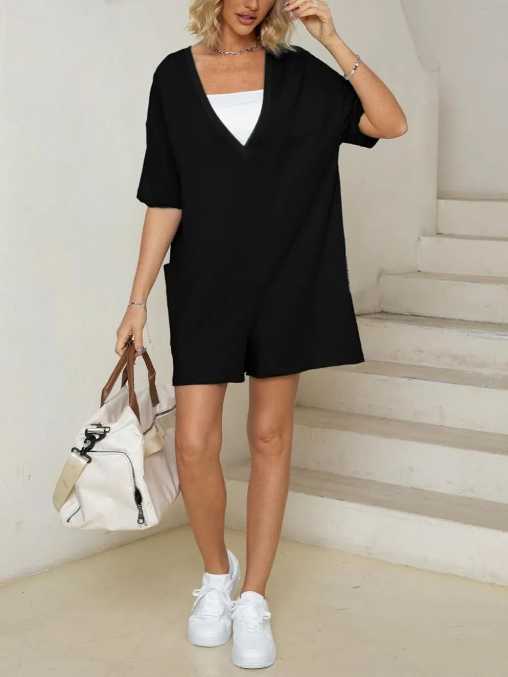 2024 NEW OVERSIZED REVERSIBLE TEE ROMPER (BUY 2 FREE SHIPPING)